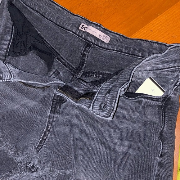 Urban Outfitters Super highrise 90s punk black denim shorts y2k summer bottoms - Picture 13 of 14